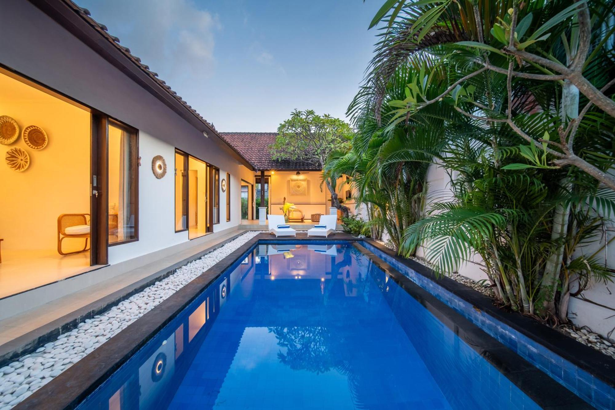 Free Pick-up Balinese Style Tropical Private Pool With 2 Bedrooms Villa *